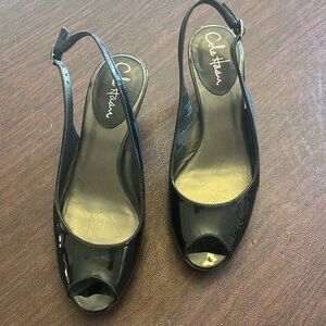 Cole Haan black strappy heel